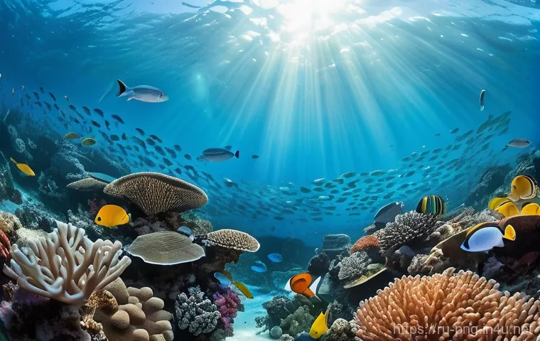 마당 해양 보호구역 방문기 - **"Vibrant Marine Sanctuary: A Symphony of Underwater Life"**
    A breathtaking, panoramic view of ...