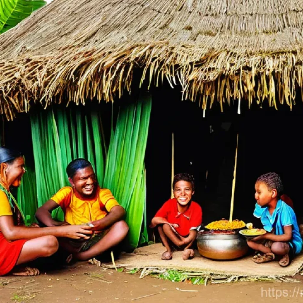 파푸아뉴기니 로컬 음식 소개 - **Prompt 1: Papua New Guinean Mumu Feast Celebration**
    "A vibrant and joyous scene in a traditio...