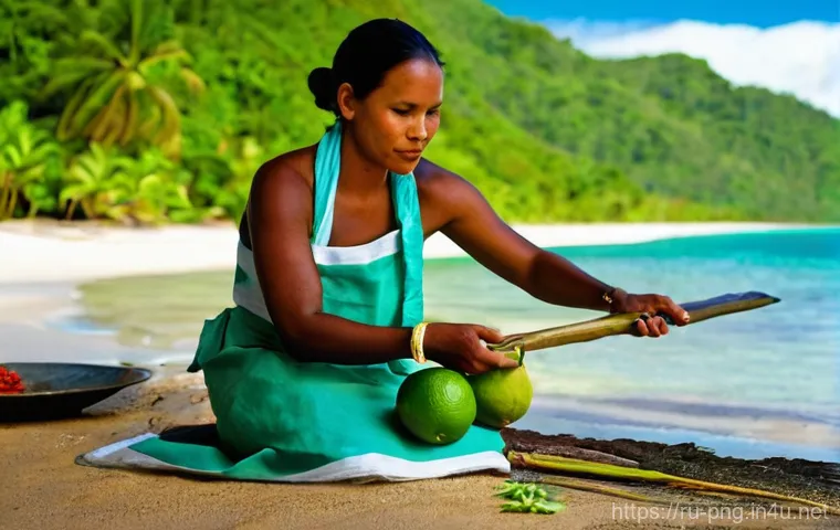 파푸아뉴기니 로컬 음식 소개 - **Prompt 1: Papua New Guinean Mumu Feast Celebration**
    "A vibrant and joyous scene in a traditio...